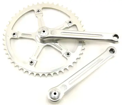 Tevano Specilaites TA Pista Crankset 165mm 48t 1/8  Chainring Caps FRENCH TRACK • $227.50