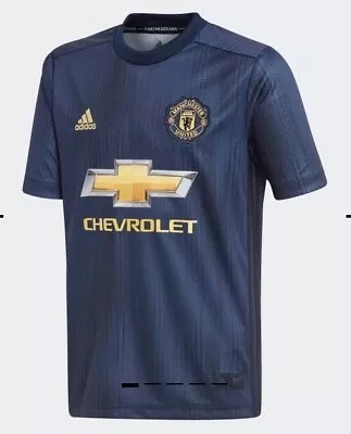 Adidas MANCHESTER UNITED THIRD JERSEY Size UK 13-14 Years {Z138} • $43.52