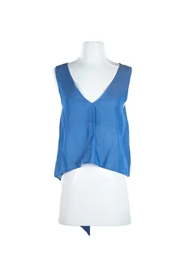 Zara Trafaluc Women Tops Blouses 5 Blue Lyocell • $26