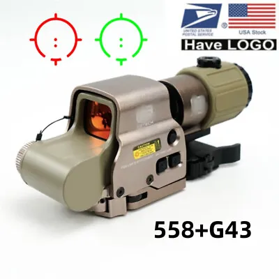 558 Holographic Sight Red Green Dot G43 3X Magnifier With Side QD Mount Copy • $141.75