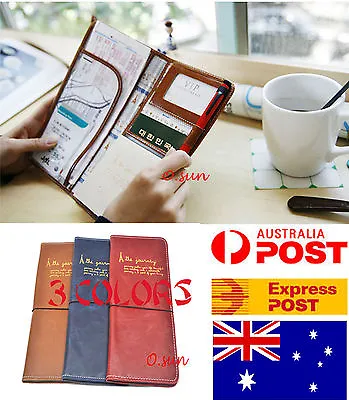 $12.95 • Buy Faux Leather Travel Long Wallet Passport Holder Ticket Organizer Case Cover