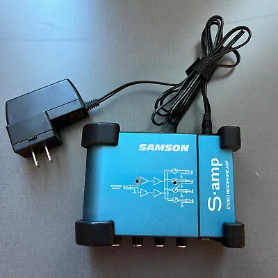 Samson S-amp Stereo Headphone Amp Amplifier 4 Four Channel With Power Supply • $32.95