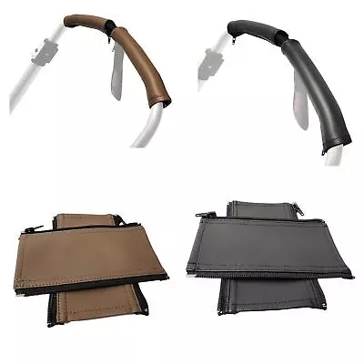 £7.94 • Buy 2 Pcs Baby Pram Handle Cover Leather Stroller Armrest Protective Grip Case