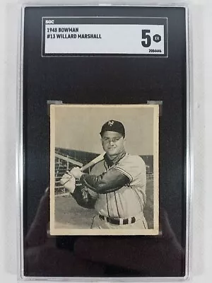 1948 Bowman #13 Willard Marshall Vintage New York Giants Baseball Card Sgc 5 • $24.99