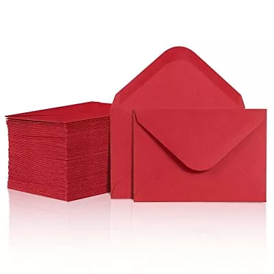 Gift Card Envelopes - 100-Count Mini Envelopes Red Paper Business Card Envelo... • $11.84