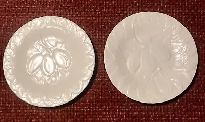 Vintage White French Sarreguemines Fruit Plates 7.5  Plates.2. • $70