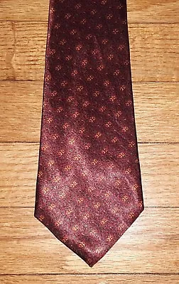 Mercedes Tie Silk Maroon Yellow Green Geometric Design NIB T4464 • $29.79