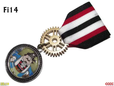 Steampunk Medal Pin Drape Badge Brooch Cartoon Pirate Captain Pugwash #Fi14 • $11.37