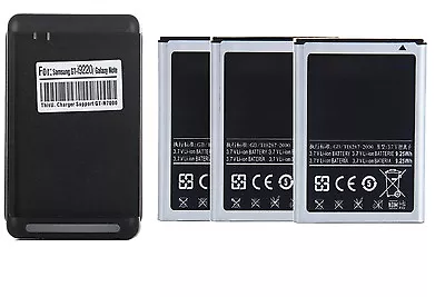 1 2 3 Samsung Batteries EB615268VA + Wall Charger For Galaxy Note 1 I9220 N7000 • $4.49