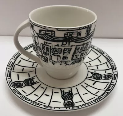 Mikasa Ultima Parisian Scenes 3.5  Tea Cappuccino Cup And Saucer Set • $14.99