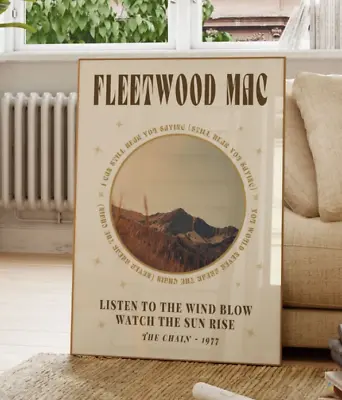 Vintage Fleetwood Mac The Chain Poster Fan Art Music Poster Gift For Fans • $23.99