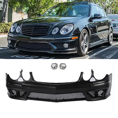 Unpainted AMG Style Front Bumper W/ Fog Lamp W/O PDC For 07-09 Benz W211 E-Class • $531.05