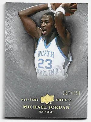 2013-14 Upper Deck Michael Jordan All Time Greats Number 087/150 #76 Ncaa Card • $57.76