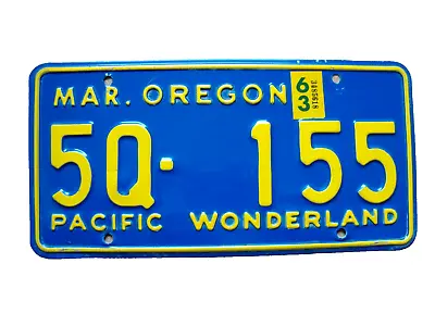 1963 Oregon Pacific Wonderland License Plate In Very Good Original Condition • $89.95