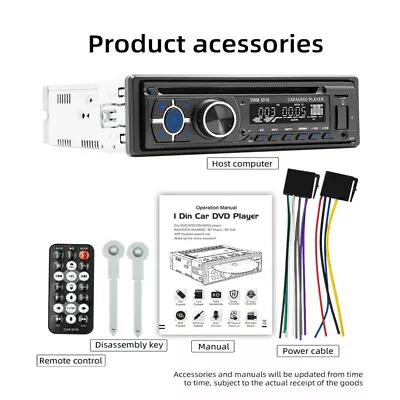 Car Stereo CD/DVD Player Bluetooth FM/RDS/AM Radio APP MP3 USB SD AUX Single Din • $95.19