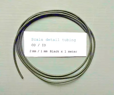 2 Mm Black PVC...Scale Model Detail Tubing..Hose..etc..Tamiya..Italeri..Revell • £4.05