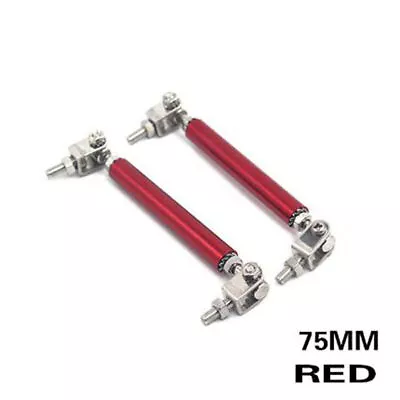 Red Car Front Bumper Lip Splitter Rod Strut Tie Support Bar 7.5CM Adjustable • $17.99