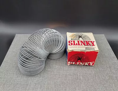 Vintage 1960's Original Metal Slinky Walking Spring Toy James Industries In Box • $15.99