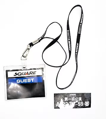 Japan Import Square Guest Badge Lanyard With Seat # From 2000 Millennium Event • $30.99