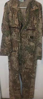 Vintage Men Large 42-44 Liberty Realtree Camo Coveralls Unlined Hunting USA MADE • $19.99