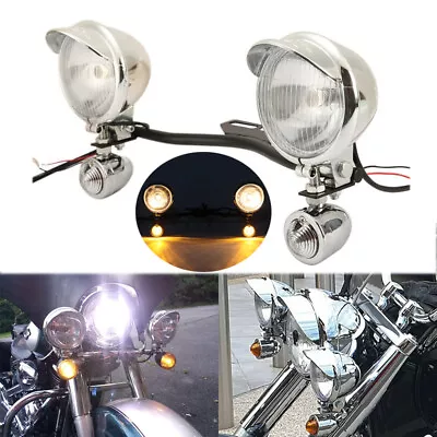 $69.99 • Buy Passing Turn Signals Spot Light Bar For Yamaha V-Star XVS 250 650 950 1100 1300