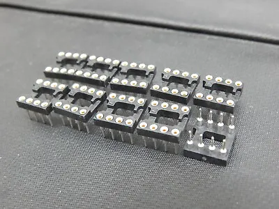 AMP 808-AG11D-ESL CONNECTOR 8 PIN MACHINED PIN DIP SOCKET 2.54mm - LOT OF 10 PCS • $8.50
