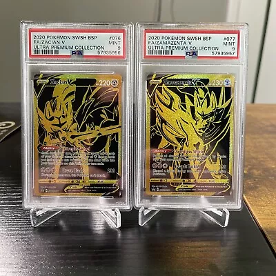 $55 • Buy Zamazenta V PSA 9 And Zacian V PSA 9 Ultra Premium Collection