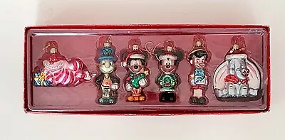 Disney Store Exclusive Blown Glass Ornaments Mickey Friends Set Of 6 • $56.46