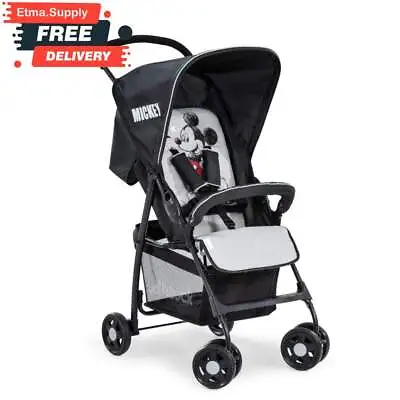 Hauck Fold Lightweight Stroller Pushchair Pram Toddler Buggy Mickey + Rain Cover • £84.99