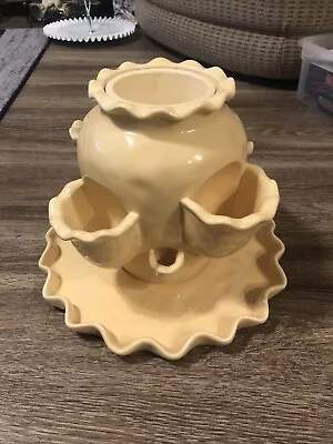 Scarce Vintage Yellow McCoy Strawberry Vine Pot Vase Planter Mid-Century Modern • $65