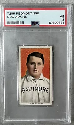 1909 T206 Doc Adkins Eastern League - Baltimore PSA 3 • $152.50