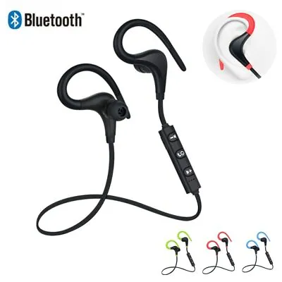 Bluetooth Earphone Wireless Earhook Headphones Sport Handsfree Bluetooth Headset • £4.73