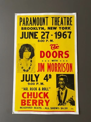 $475 • Buy Vintage - The Doors - 6/27/1967 - Paramount Theatre Brooklyn, NY Concert