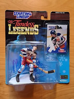 Miracle On Ice Mike Eruzione Signed Vintage USA Hockey Figurine RARE! • $249.99