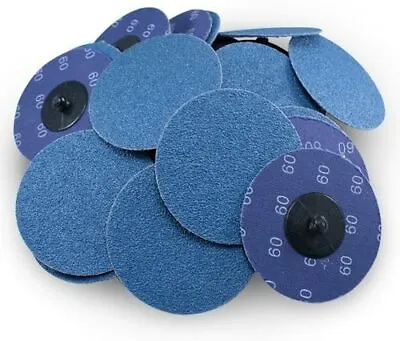 25Pcs 3 Inch Zirconia Roll Lock Sanding Discs Grinding Pads 24 36 60 80 120 Grit • $11.69