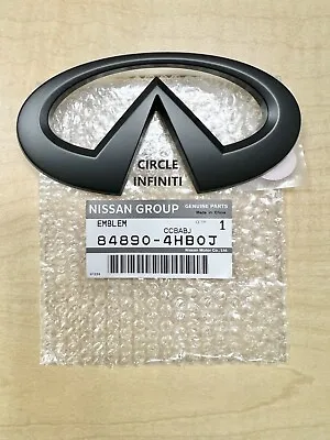 New OEM 2016-2023 Infiniti Q50 Sedan BLACK Rear Emblem Badge 84890-4HB0J • $61.95