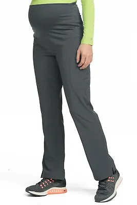 Med Couture Scrubs Maternity Scrub Pant MC8727 PWTR Pewter Free Shipping • $36.98