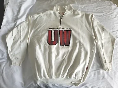 Vintage Waterloo University Club Victory Sweatshirt Size XL Men's Beige • $16.63