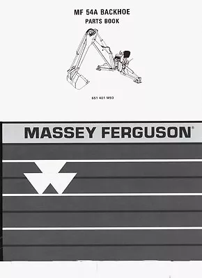Massey Ferguson MF54A MF 54A Backhoe Parts Manual  • $18.43