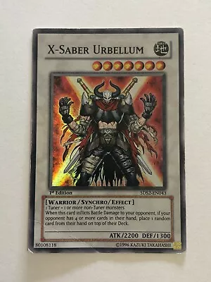 Yugioh Card 1st Edition 5DS2-EN043 X-Saber Urbellum Moderately Played • $1