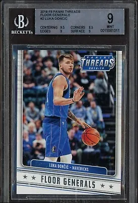 2018-19 Panini Threads Floor Generals #2 Luka Doncic RC Rookie BGS 9 MINT • $90