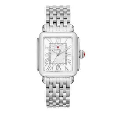 Michele Deco Madison Mid Stainless Steel Silver Diamond Dial Watch MWW06G000012 • $950