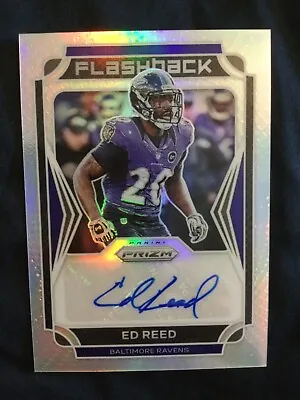 2021 Prizm Football Flashback Auto /149 Ed Reed Baltimore Ravens  • $94.99