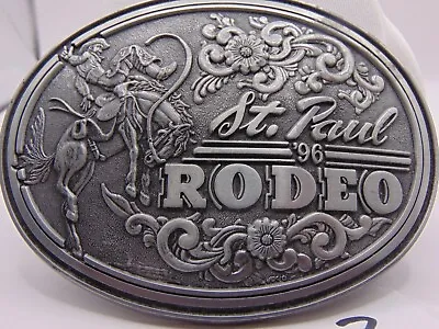 St. Paul Rodeo Belt Buckle 1996 Cowboy Farm Minnesota Retro Horse Zee Series • $39.99