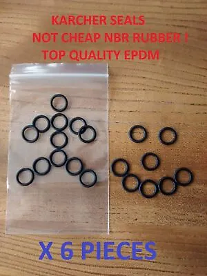 6 X Karcher Hd Hds Hose Nozzle Jet Lance Spare O-ring Seals  (epdm Top Quality) • £2.99