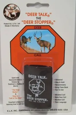 $13.99 • Buy Elk Inc Mule Blacktail Whitetail Deer Talk Stopper Game Call Hunting Pocket Size