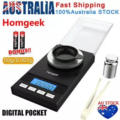 50g/0.001g Digital Milligram Scale High Precision Jewelry Balance Powder Scale • $19.57