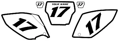 2007 HONDA CRF450 Custom Pre-Printed White Backgrounds Black Bold Pinstripe • $38.99