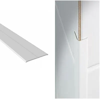 White UPVC Plastic Flexible Angle Trim  50mm X 50mm X 2.5 Metres In Length  • £16.99