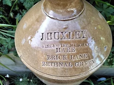 Stoneware Flagon Huxley The Hare Pub Brick Lane Bethnal Green London 1860's • £30